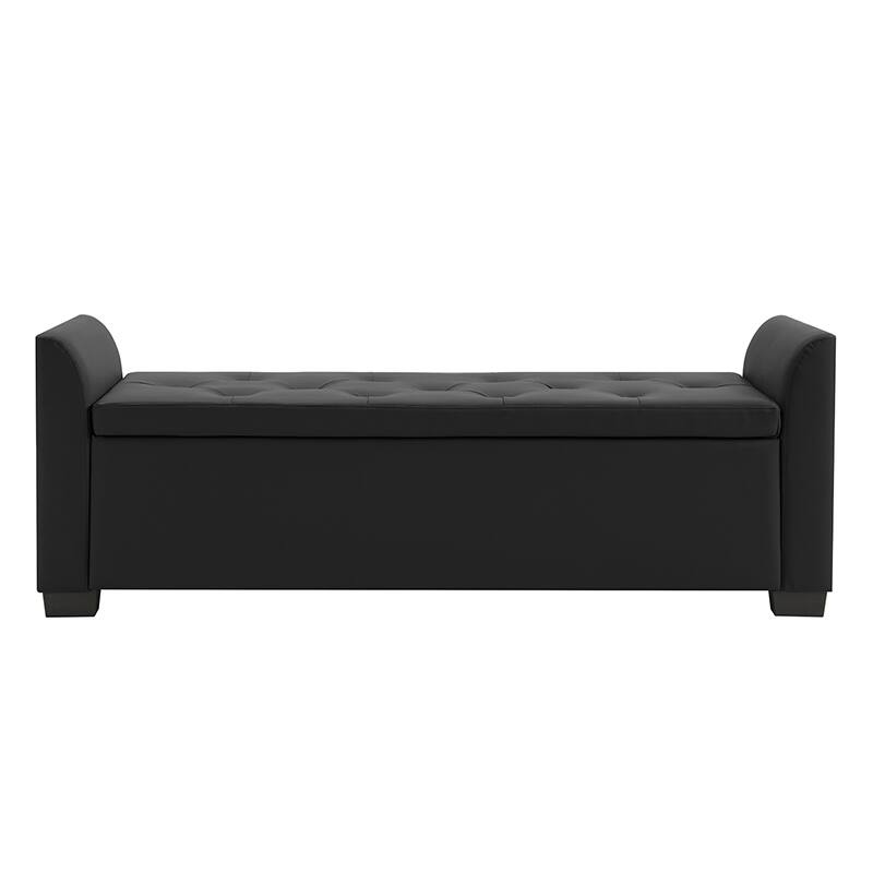 Laura Traditional 57.75"Wide Tufted Storage Bench by HULALA HOME