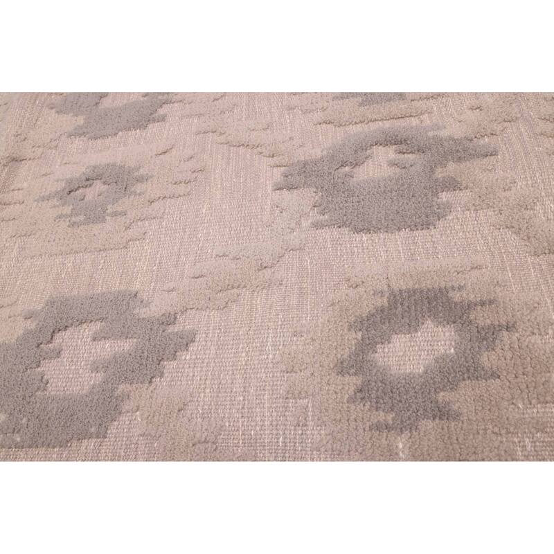 ECARPETGALLERY Hand-knotted Looma Grey Wool Rug - 7'8 x 10'1