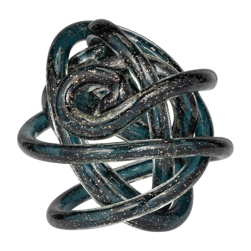 Sagebrook Home Sculptural Glass Abstract Knot, Decorative Objects, Home Accent Piece