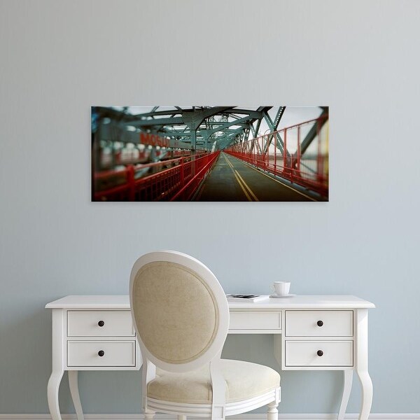 Easy Art Prints Panoramic Image 'Road across a bridge, Williamsburg Bridge, New York City, New York State' Canvas Art