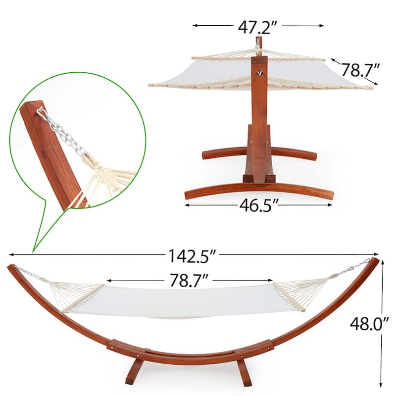 AVAWING 12FT Patio Single Hammock with Stand