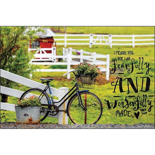18" Green and White Bible Quote Rectangular Wall Plaque - N/A