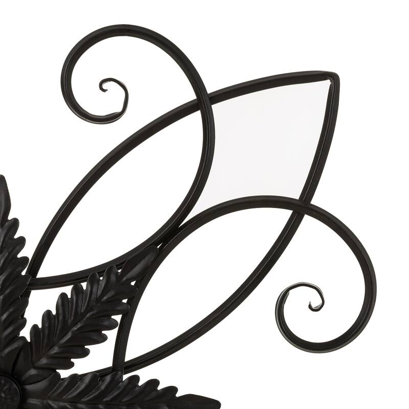 Glitzhome 20"L/ 23.5"L Traditional Iron Scroll Garden/Home Wall Decor