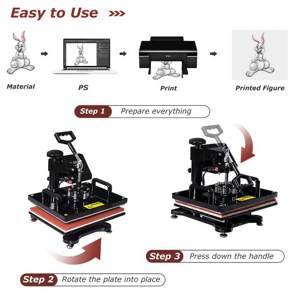 5 In 1 Digital Heat Press Machine Sublimation Printer TOP SELLING ITEM