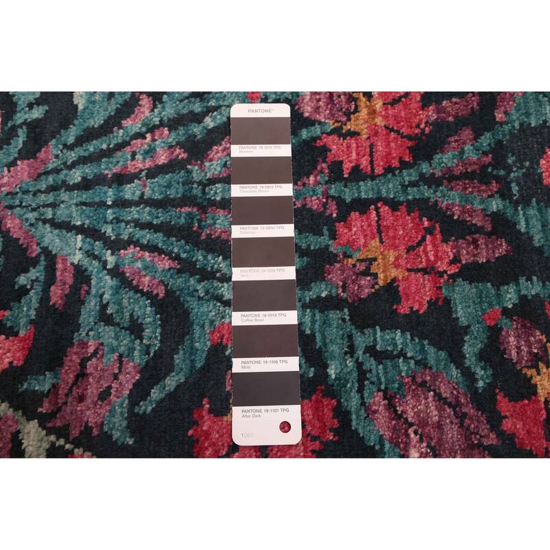 ECARPETGALLERY Hand-knotted Signature Collection Black Wool Rug - 8'1 x 9'11