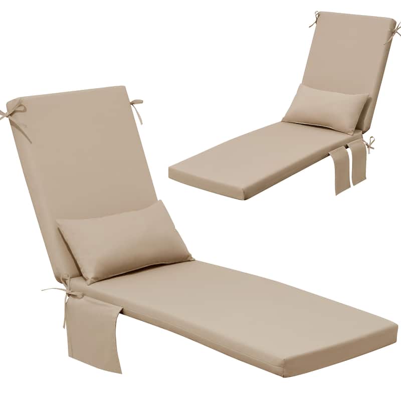 Outdoor Lounge Chair Cushions Patio Chaise Lounge Chair Seat Cushion with Pillow