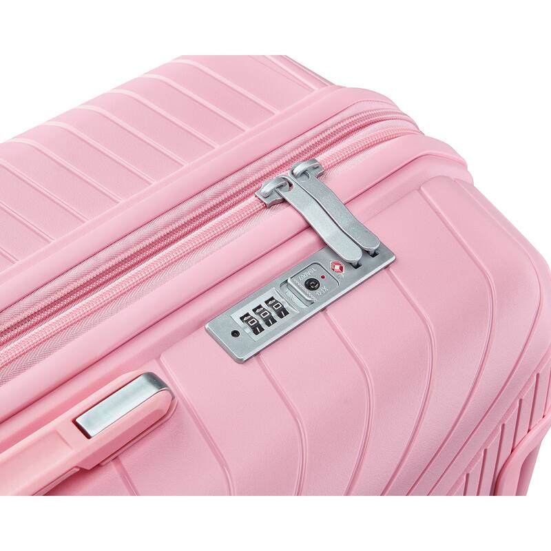 Luggage Sets 4 Piece(14/20/24/28), Expandable Lightweight Suitcase with 4 Double 360 Degrees Mute Spinner Wheels PP Materials
