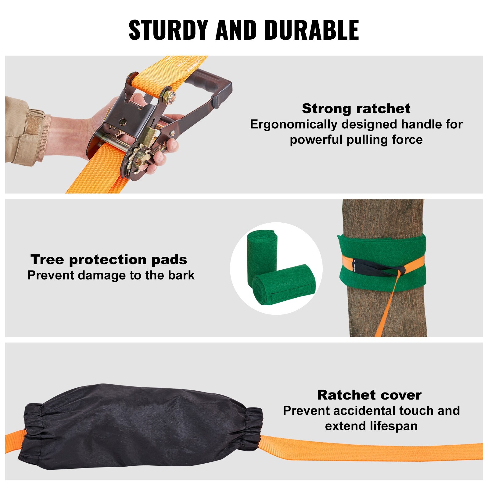 Slackline Kit with Training Line, 60 ft Backyard Slack Line