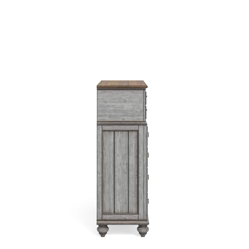 Plymouth Gray Wood Drawer Chest