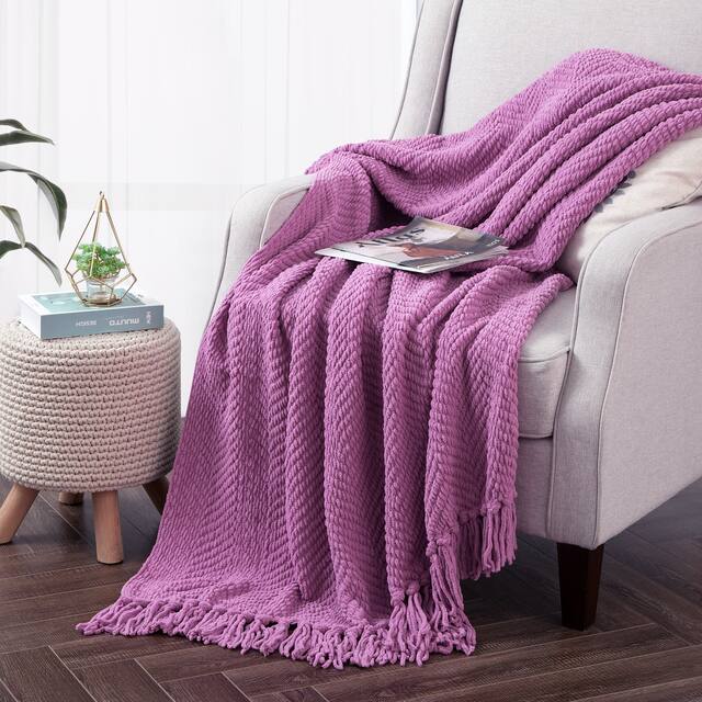 Knitted Tweed Couch Throw