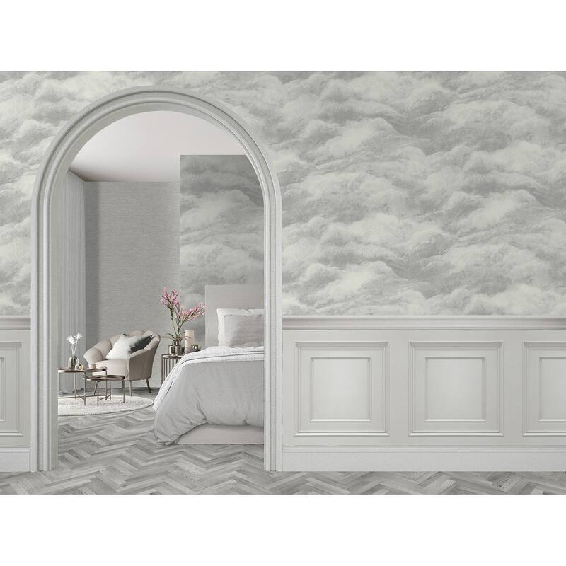 Belgravia Decor Nimbostratus Pewter Cloud Wallpaper