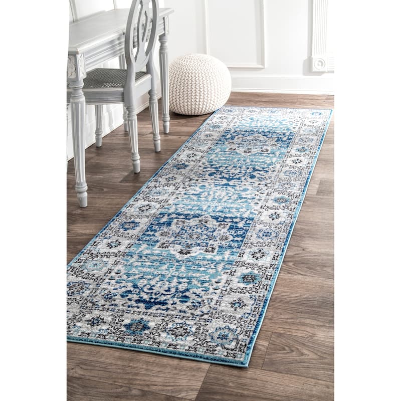 Nuloom Aqua Traditional Persian Fancy Area Rug