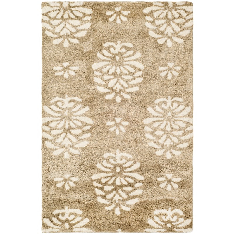 SAFAVIEH Handmade Soho Deolinda Seasons N.Z. Wool Rug - 2' x 3' - Beige/Ivory