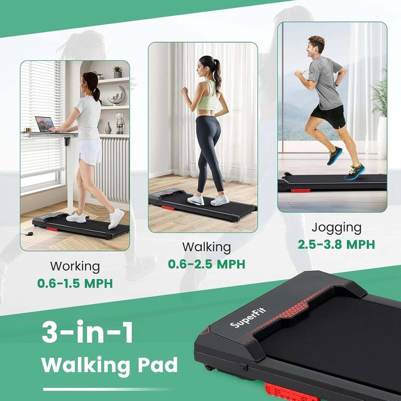 3 in 1 Desk Treadmill Walking Pad 340LBS Under Desk Treadmill
