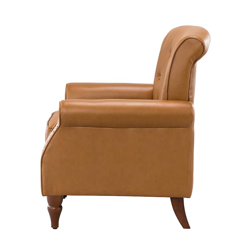 Mycenae Upholstered Accent Armchair with Nailhead Trim Set of 2