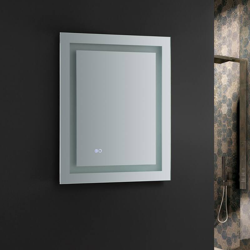 Fresca Luminosa 30" x 24" Framed Bathroom Mirror with LED Lighting and