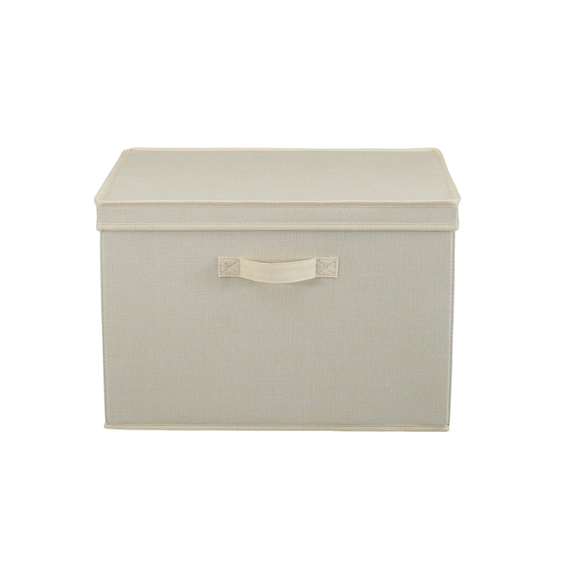 Household Essentials Wide Storage Box with Lid Box, Set of 2 - N/A
