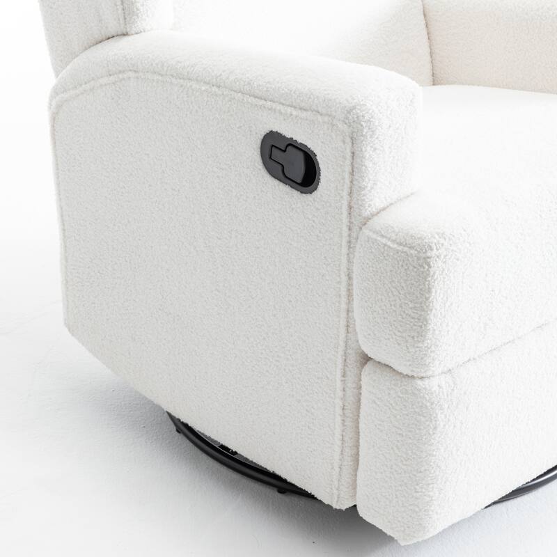 31'' W Wingback Manual Glider Swivel Rocker Recliner Nursery Chair