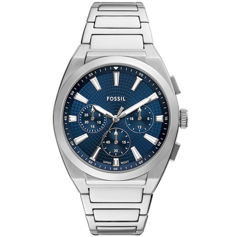 Fossil Men's Everett Chronograph Blue Dial Watch - FS6104 - 6 (36)