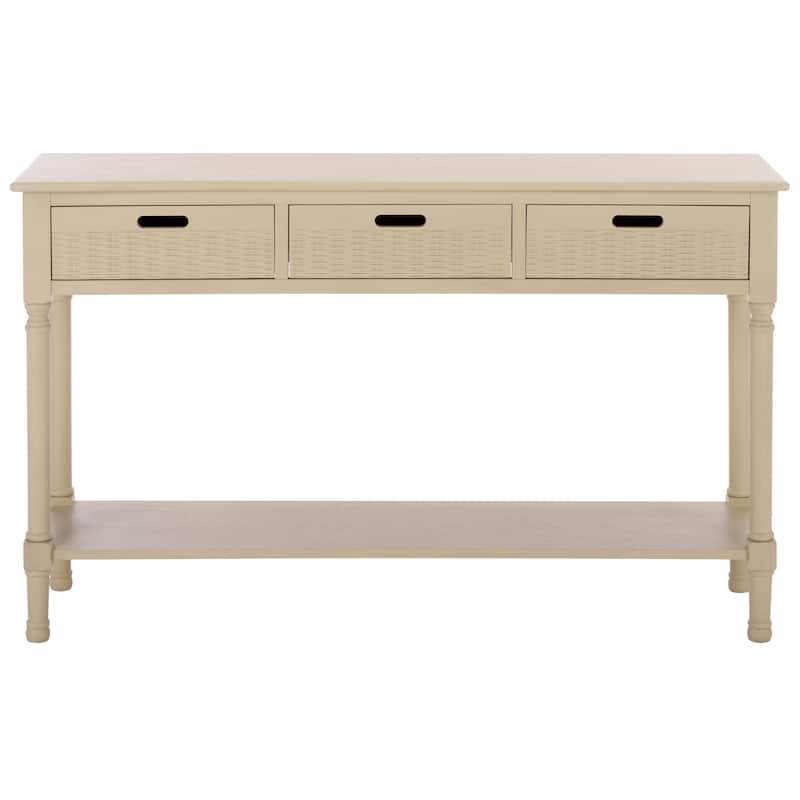 SAFAVIEH Macie 3-Drawer Console Table - 47.3" W x 13" L x 29.5" H - 47.3" W x 13" L x 29.5" H - 47"W x 13"D x 30"H