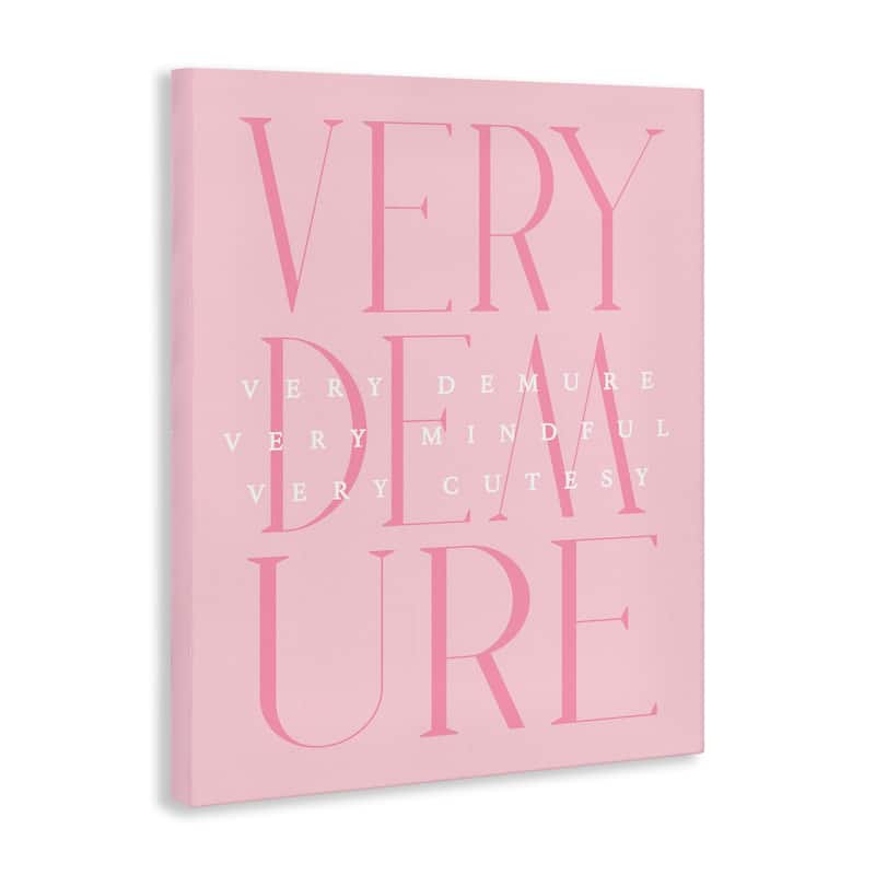 Stupell Elegant Pastel Very Demure Canvas Wall Art Design By Lil' Rue