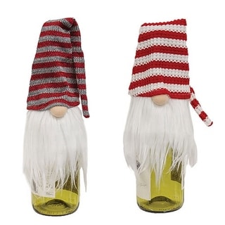 Santa Gnome Bottle Topper Set of 2 Unique Holiday Drink Decorations ...