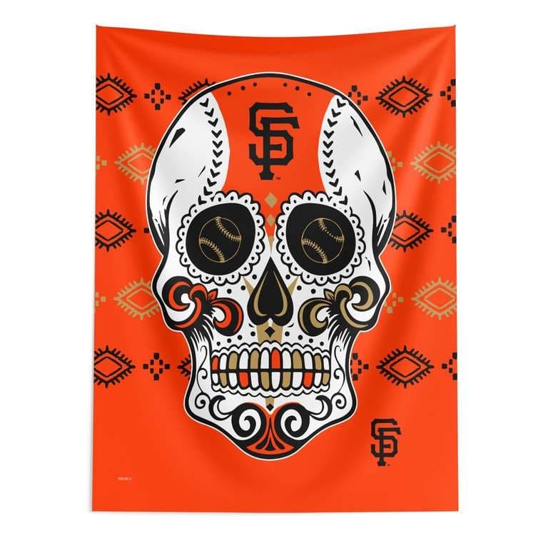 MLB Candy Skull Printed Wall Hanging - 50" x 60" - San Francisco Giants