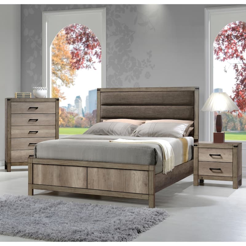1pc Contemporary Tall Two Drawer Night Stand