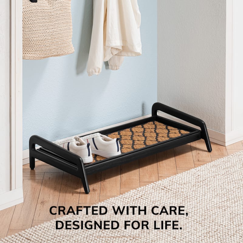 Jani Single-Tier Black Stand 3-Pair Rubber Boot Tray