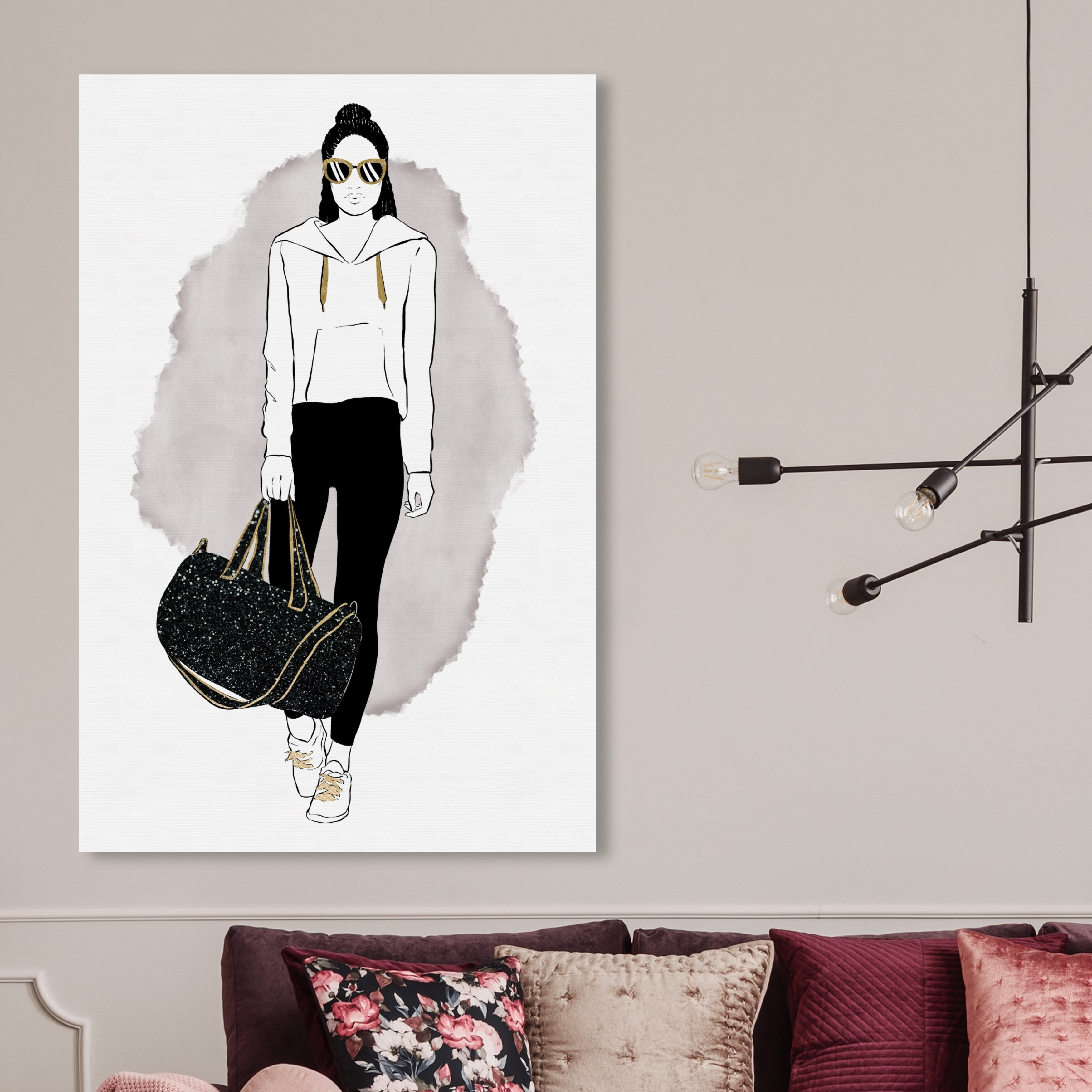Oliver Gal 'Athletic Aesthetic II' Fashion and Glam Wall Art Canvas Print  Outfits - Black, White - Bed Bath & Beyond - 32376919