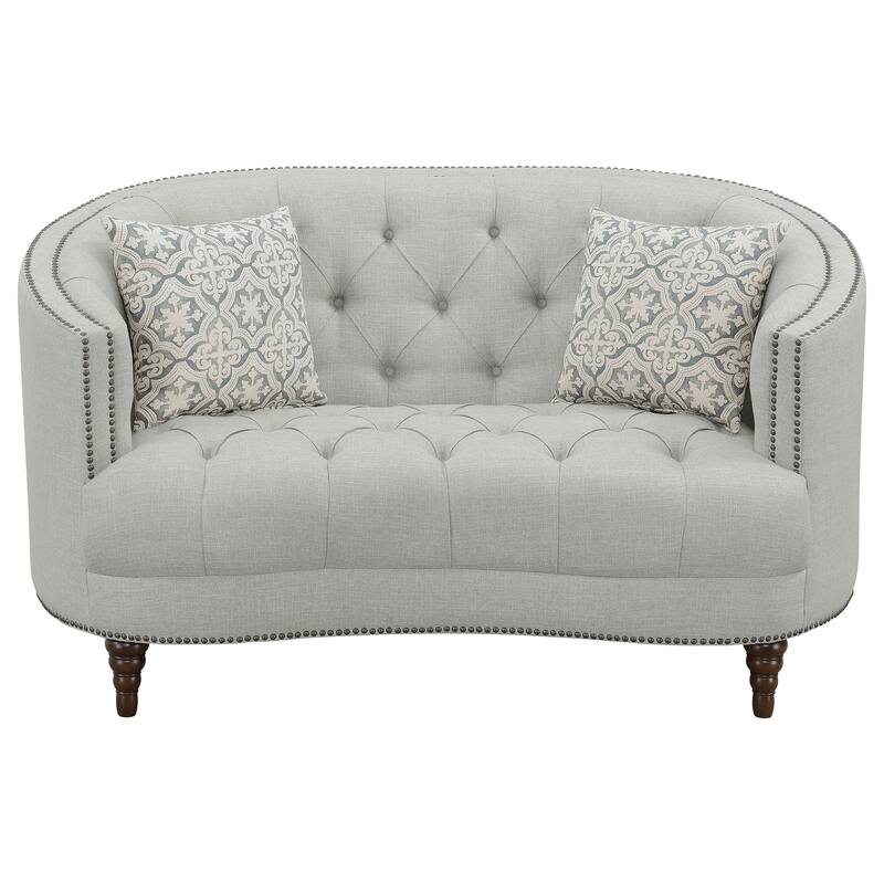 Avonlea Grey Upholstered Sloped Arm Sofa Set
