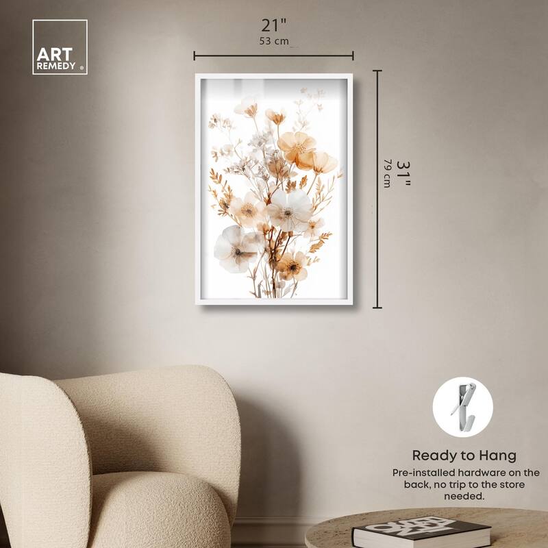 Parchment Petals Shadowbox by Art Remedy