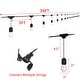 preview thumbnail 5 of 5, Outdoor LED String Lights Commercial Grade Weatherproof Patio Lights - Black