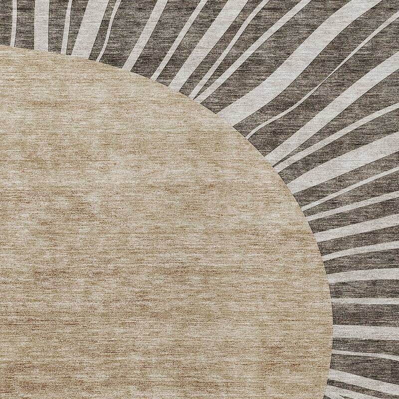 HomeRoots Abstract Transitional Rectangle Outdoor Rug