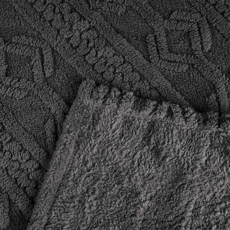 Superior Arctic Boho Jacquard Plush Fluffy Fleece Blanket