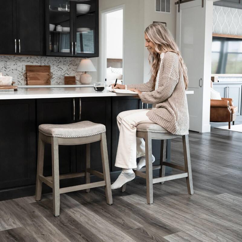Maven Lane Sophia Saddle Kitchen Dining Stool