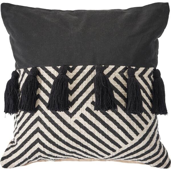 Black And White Chevron Throw Pillow Overstock 30417019 Black and white chevron stripes throw pillow. overstock com
