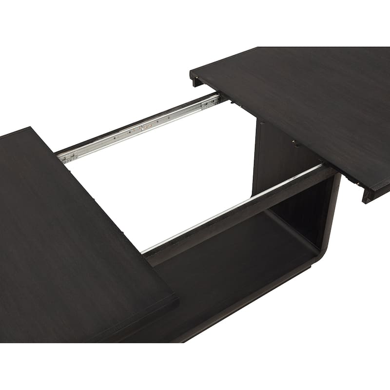 Leandro 78-inch Extension Dining Room Table Burnished Black