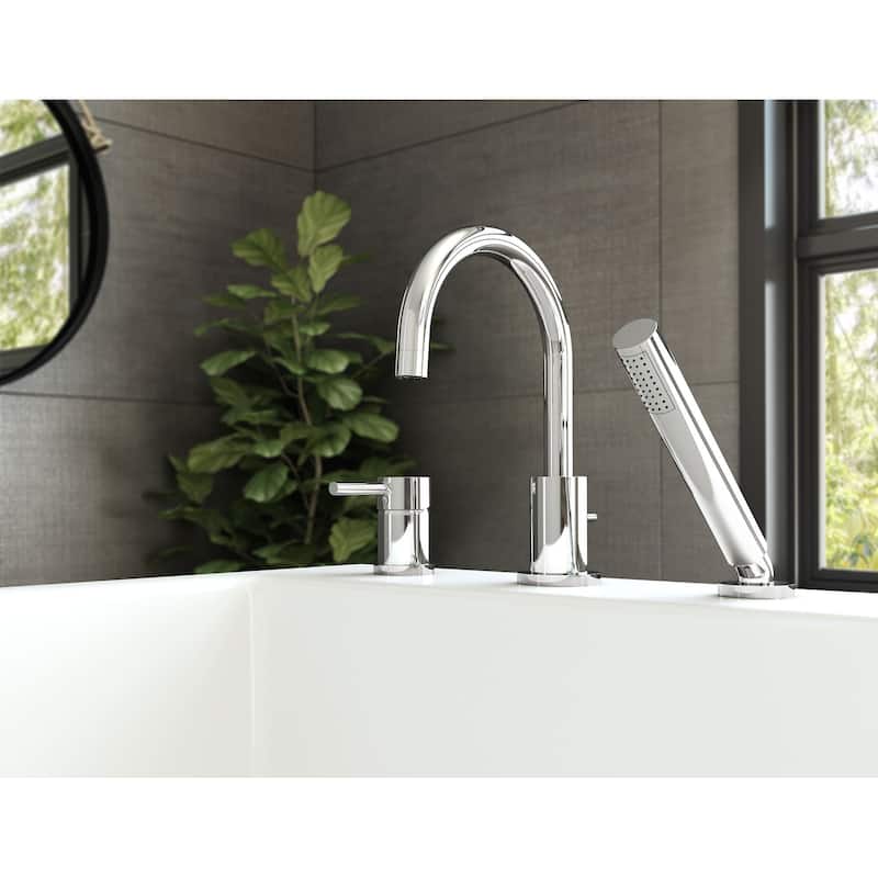 Belanger Single-Handle Roman Bathtub Faucet, Polished Chrome