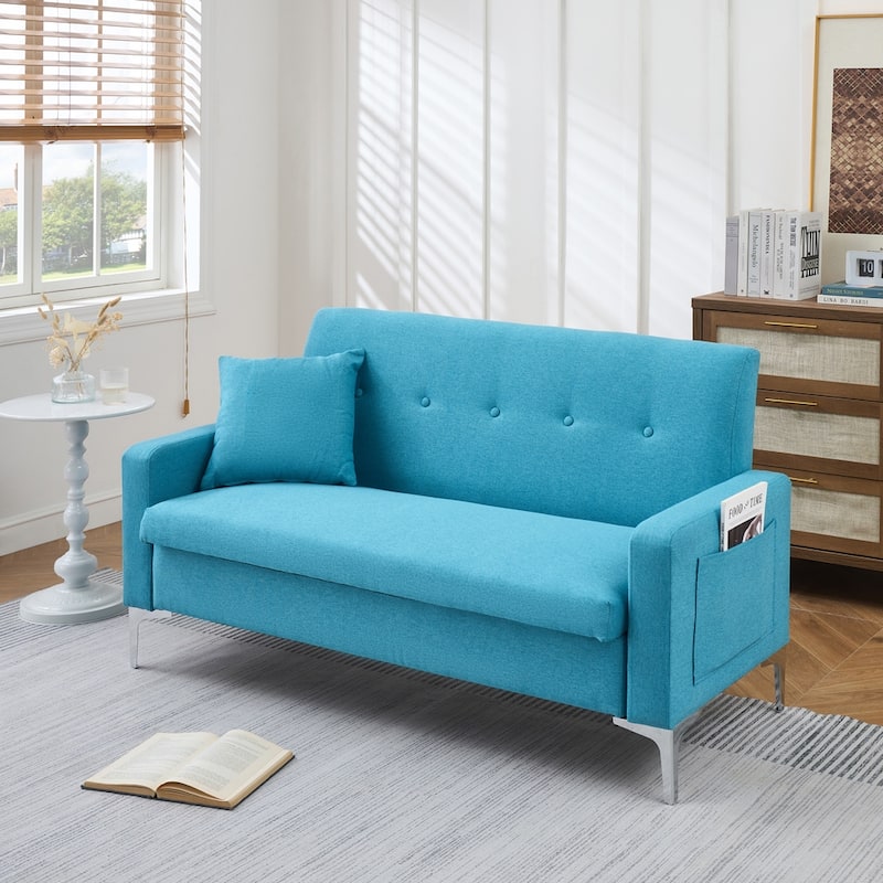 57" Modern Loveseat Sofa with Storage for Living Room
