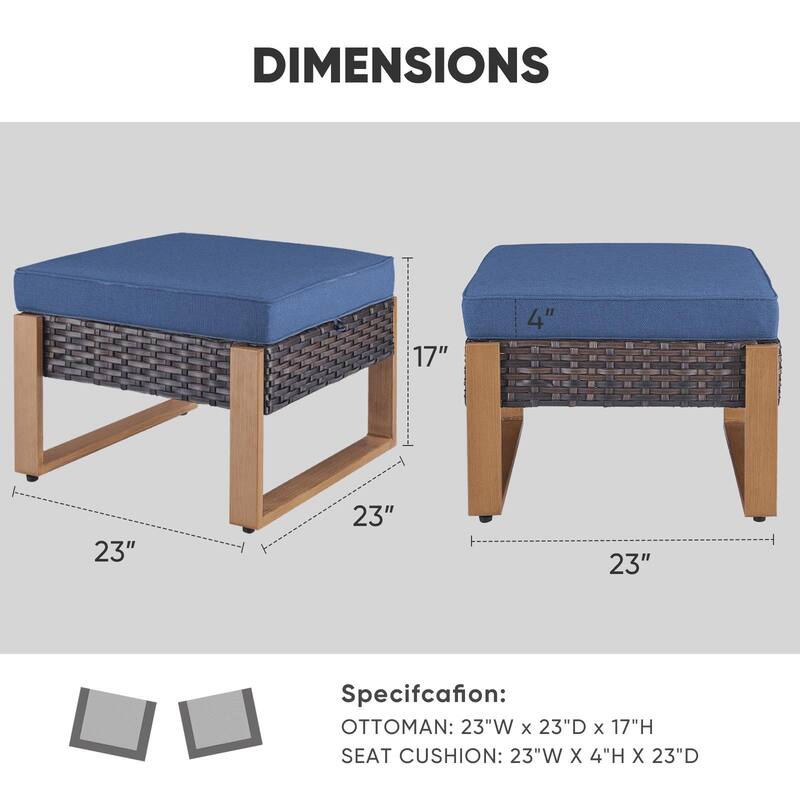High Back Outdoor Furniture with Thick Cushion