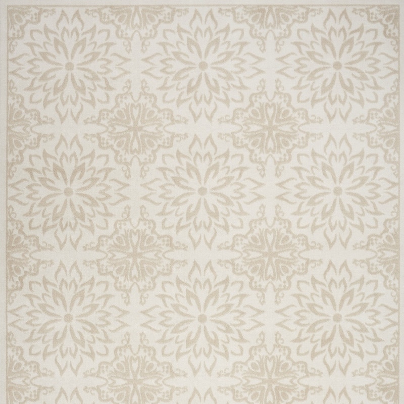 Power Loomed Floral Traditional Stain Resistant Area Rug - 60' X '36' X '0.28