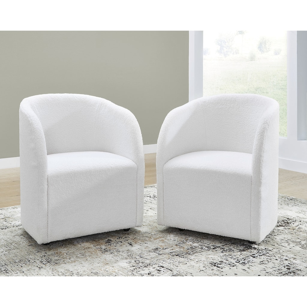 Signature Design by Ashley Rowanbeck White Dining Chair - 25" W x 23" D x 32" H