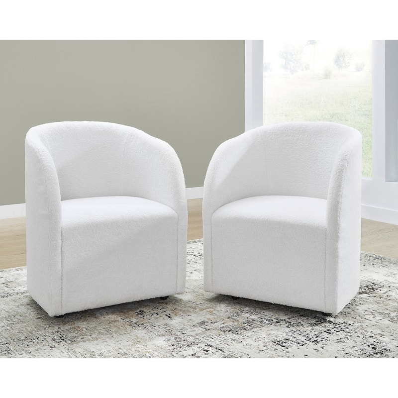 Signature Design by Ashley Rowanbeck White Dining Chair - 25" W x 23" D x 32" H - 25" W x 23" D x 32" H - Set of 2 - Ivory - Dining Height