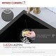 preview thumbnail 31 of 52, STYLISH 22 inch Composite Granite Dual Mount Kitchen Sink - 22" x 17.5" x 8.25"
