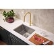 preview thumbnail 10 of 11, Ruvati 21-inch Undermount Tight Radius 16 Gauge Stainless Steel Bar Prep Kitchen Sink Single Bowl - RVH7121 - 8' x 11'