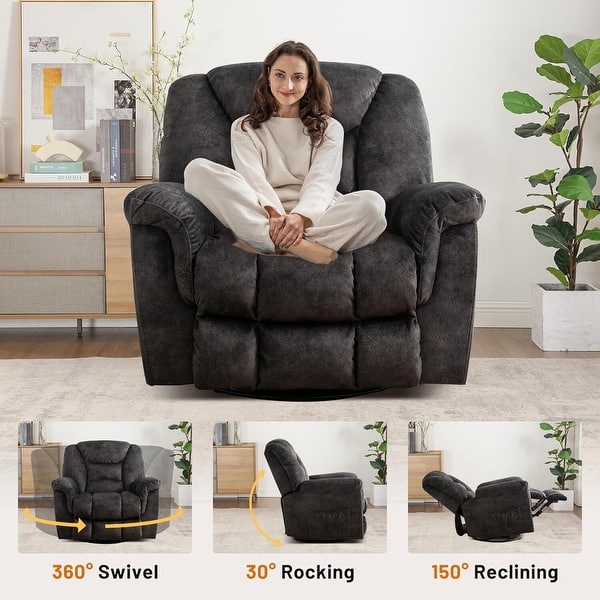 Leather Recliner Heavy Duty Extra Wide Recliners Rocker Recliner