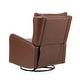 preview thumbnail 9 of 45, Jordano Genuine Leather Recliner with Metal Base by HULALA HOME