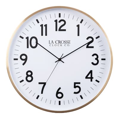 La Crosse Clock 404-3048B 19-inch Callahan Metal Silent Quartz Clock