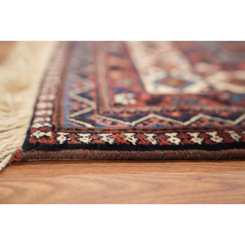 Hand Knotted Oriental 100% Wool Carpet Traditional Tribal Oranges & Rust Yalameh Area Rug - 13' 1'' X 10' 0''